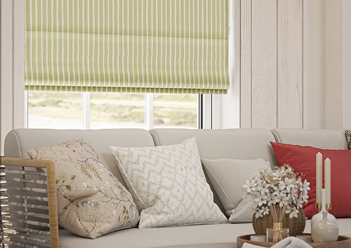 Vintage Stripe, Sage - Roman Blind - Image 5